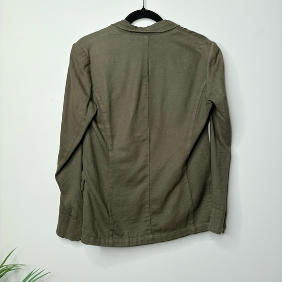 Raquel Allegra Cotton Blazer Jacket Green - Picture 5 of 5